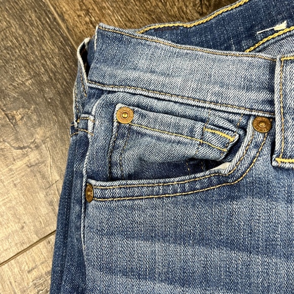 7 For All Mankind Distressed Skinny Jeans Pants Denim ((size 24)) - Picture 6 of 8